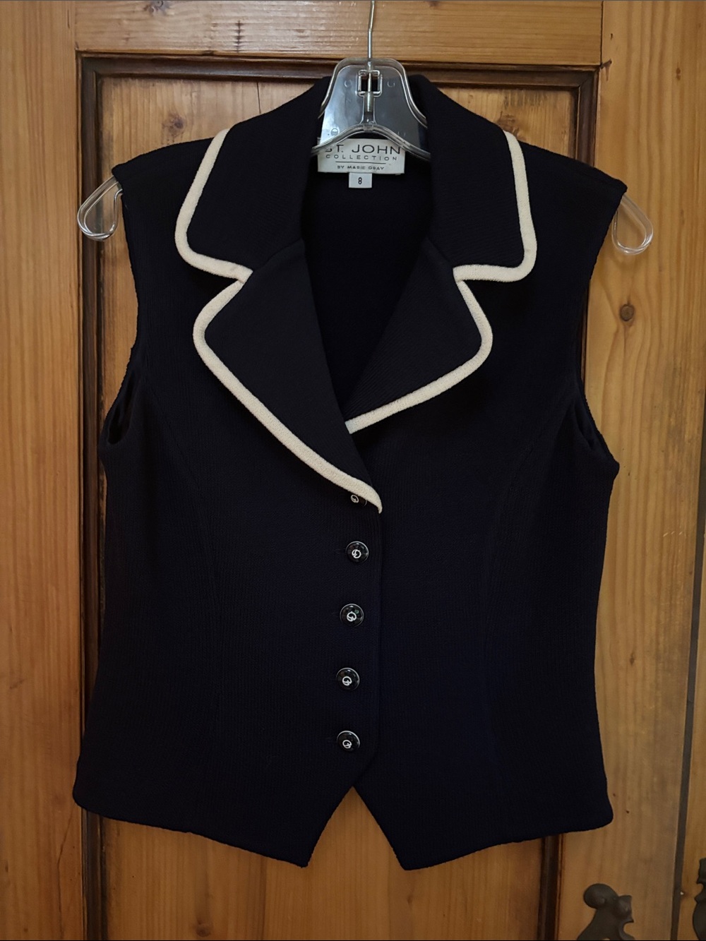 St. John Navy knit vest